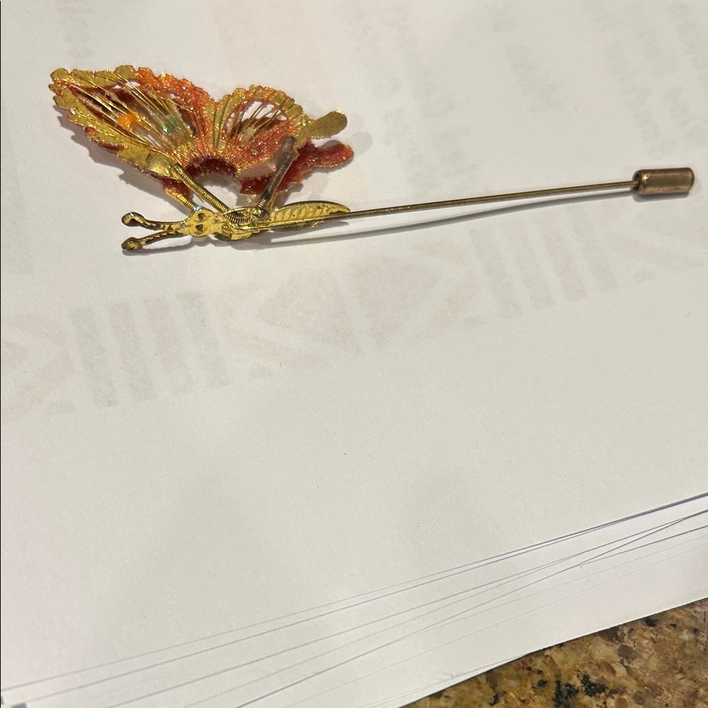 Fun Butterfly Trembler Brooch Pin stickpin, Fairy Core